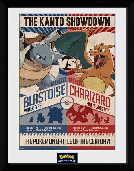 POKEMON RED VS BLUE FRAMED POSTER