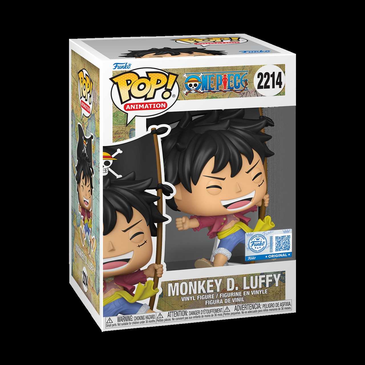 ONE PIECE LUFFY W/FLAG POP FIGURE