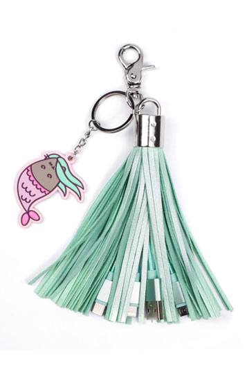 PUSHEEN USB CHARGING CABLE W/KEYCHA