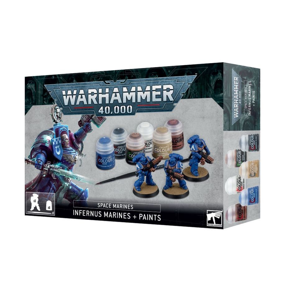 WARHAMMER 40K SPACE MARINES INFERNUS MARINES + PAINTS
