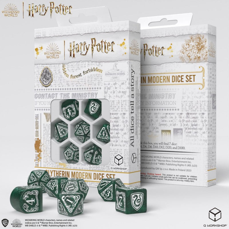 Q-WORKSHOP DICE SET HARRY POTTER SERPEVERDE