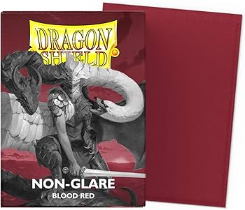 DRAGON SHIELD STANDARD NON GLARE SLEEVES - BLOOD RED
