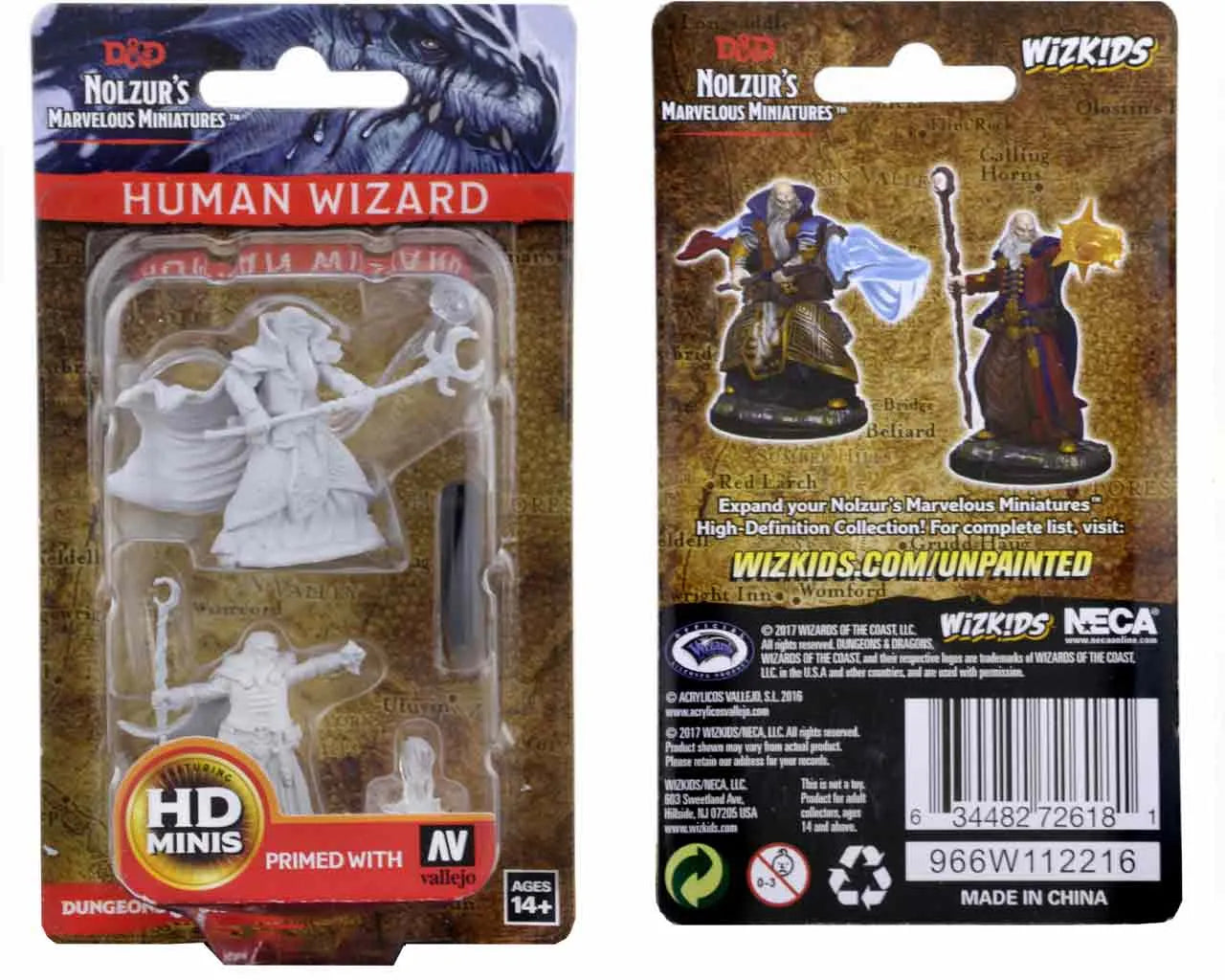 D&D NOLZUR'S MARVELOUS MINIATURES - HUMAN WIZARD