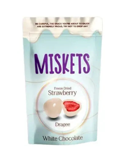 MISKETS FREEZE DRIED STRAWBERRY WHITE CHOCOLATE
