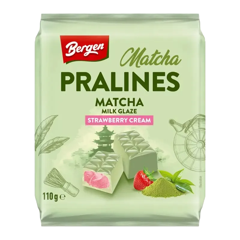 BERGEN MATCHA PRALINES STRAWBERRY CREAM