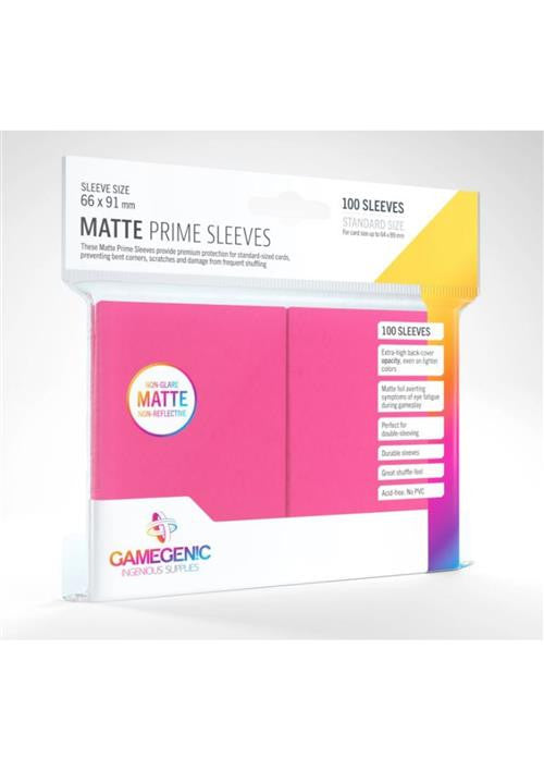 GAMEGENIC PRIME SLEEVES MATTE 66 X 91MM PINK