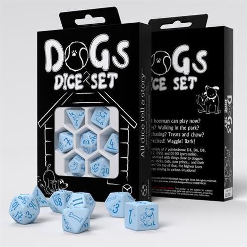 Q-WORKSHOP - DICE SET DOGS BLUE