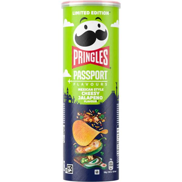 PRINGLES PASSPORT MEXICAN STYLE CHEESY JALAPENO