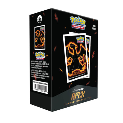 POKEMON - 105 APEX DECK PROTECTOR SLEEVES - NEON KANTO - CHARIZARD