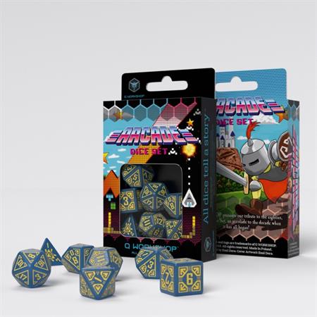 SET 7 DADI - ARCADE BLUE & YELLOW