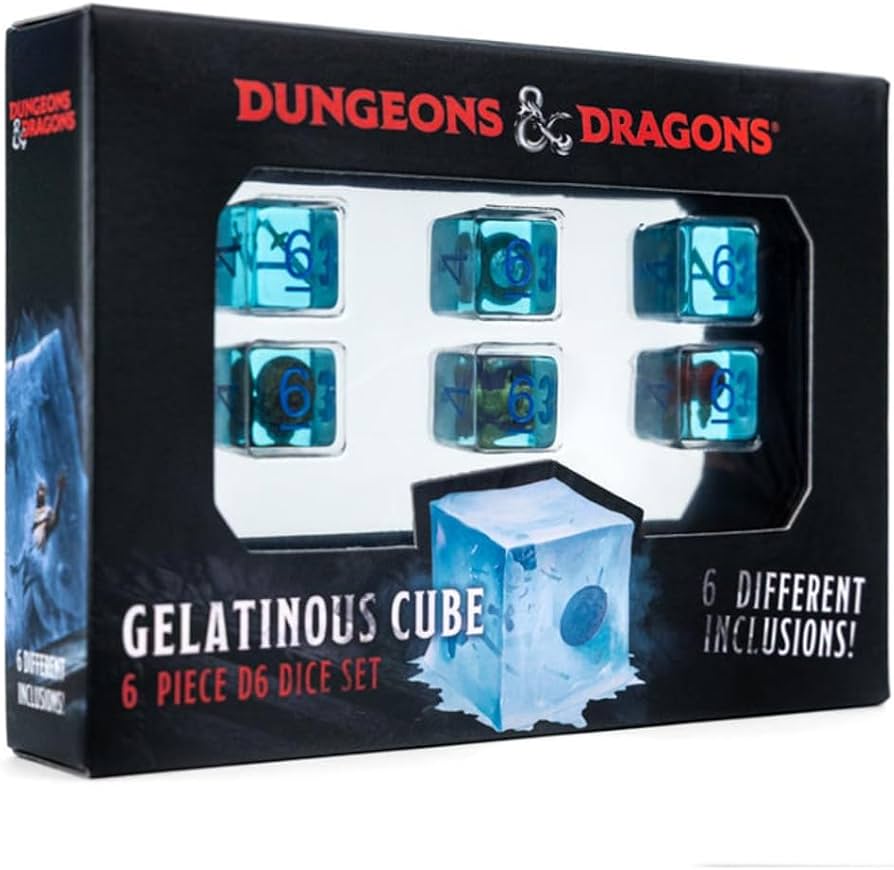 DUNGEONS AND DRAGONS - GELATINOUS CUBE 6 D6 DICE SET