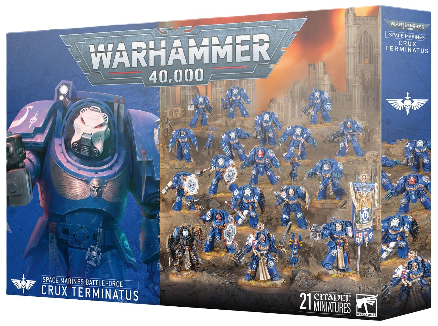 WARHAMMER 40K SPACE MARINE BATTLEFORCE - CRUX TERMINATUS - SCATOLA DANNEGGIATA