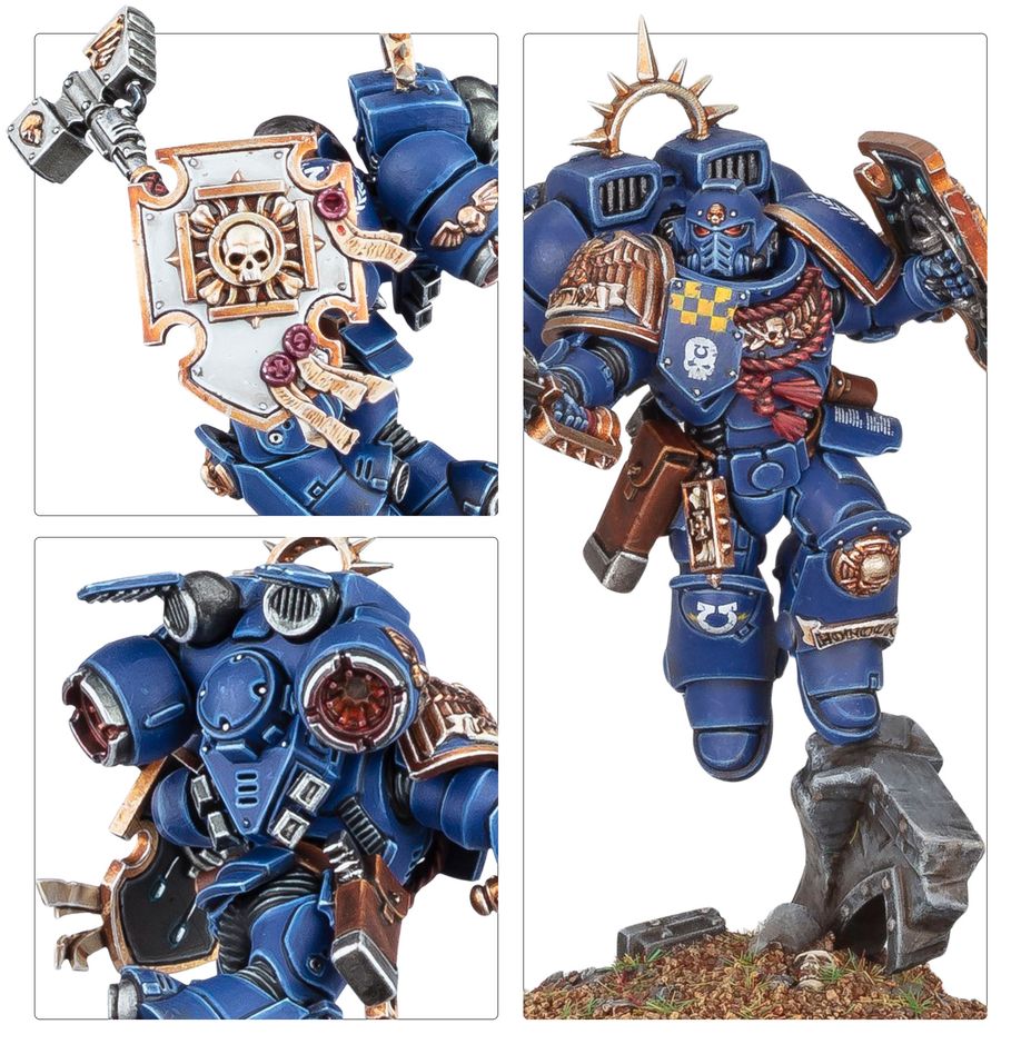 WARHAMMER 40K - SPACE MARINE CAPTAIN WITH JUMP PACK AND RELIC SHIELD