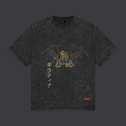 DOLLY NOIRE - GIRATINA TEE ACID BLACK - XL