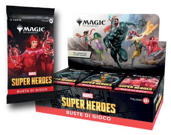 BOX PLAY BOOSTER - MARVEL SUPER HEROES (30 BUSTE) - ITA