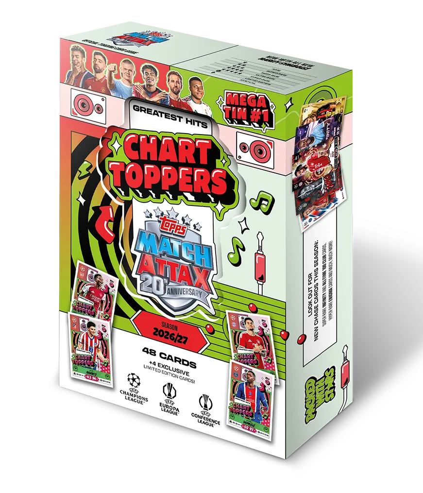 TOPPS MATCH ATTAX CHART TOPPERS MEGA TIN