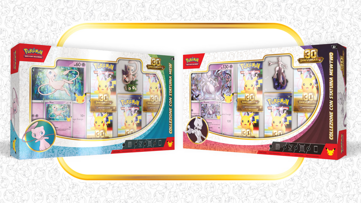 COLLEZIONE CON STATUINA MEW - 30° ANNIVERSARIO POKEMON TCG