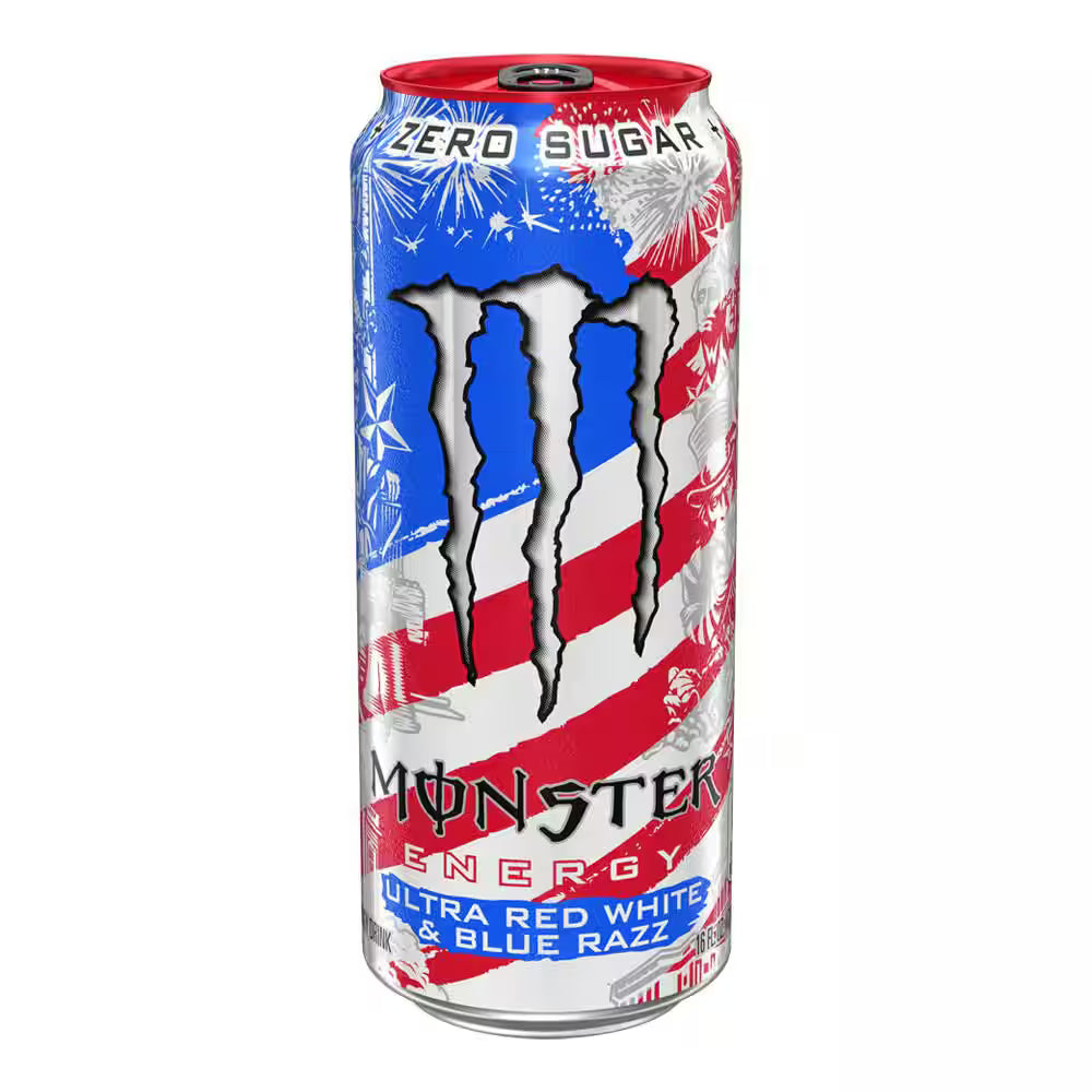 MONSTER RED WHITE & BLUE RAZZ