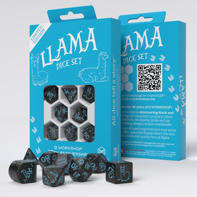 Q-WORKSHOP - DICE SET LLAMA LIMITED EDITION 20TH ANNIVERSARY