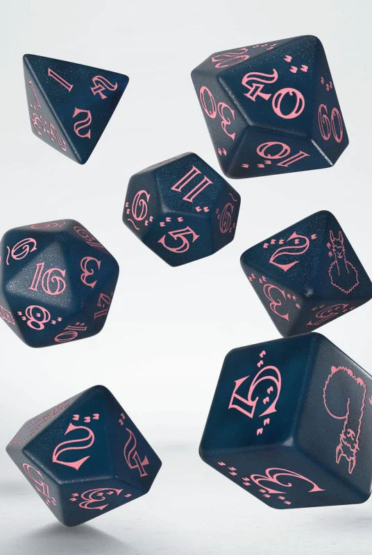 Q-WORKSHOP - DICE SET LLAMA BLUE PINK
